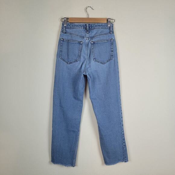 Abercrombie & Fitch Jeans Womens 25 Regular Blue Zoe Natural Rise Ankle Straight - Picture 4 of 8